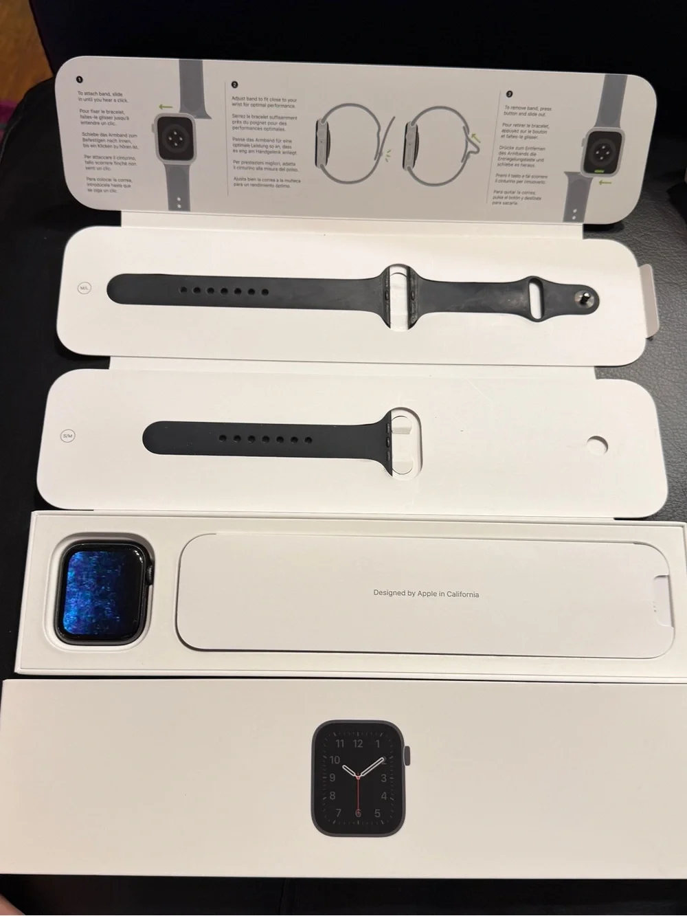 Apple Watch (Black) SE 1st Generation 44mm GPS Smartwatch with Fitness Tracking